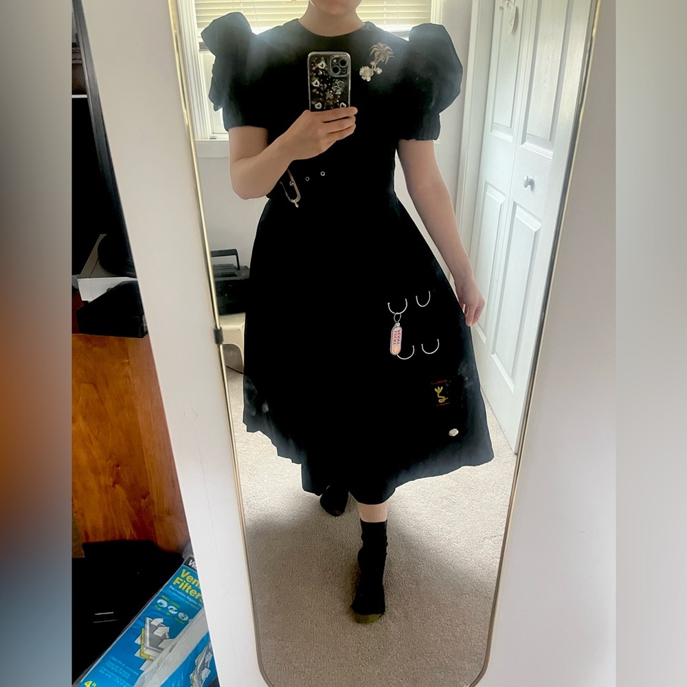 Chopova Black Star Utility dress